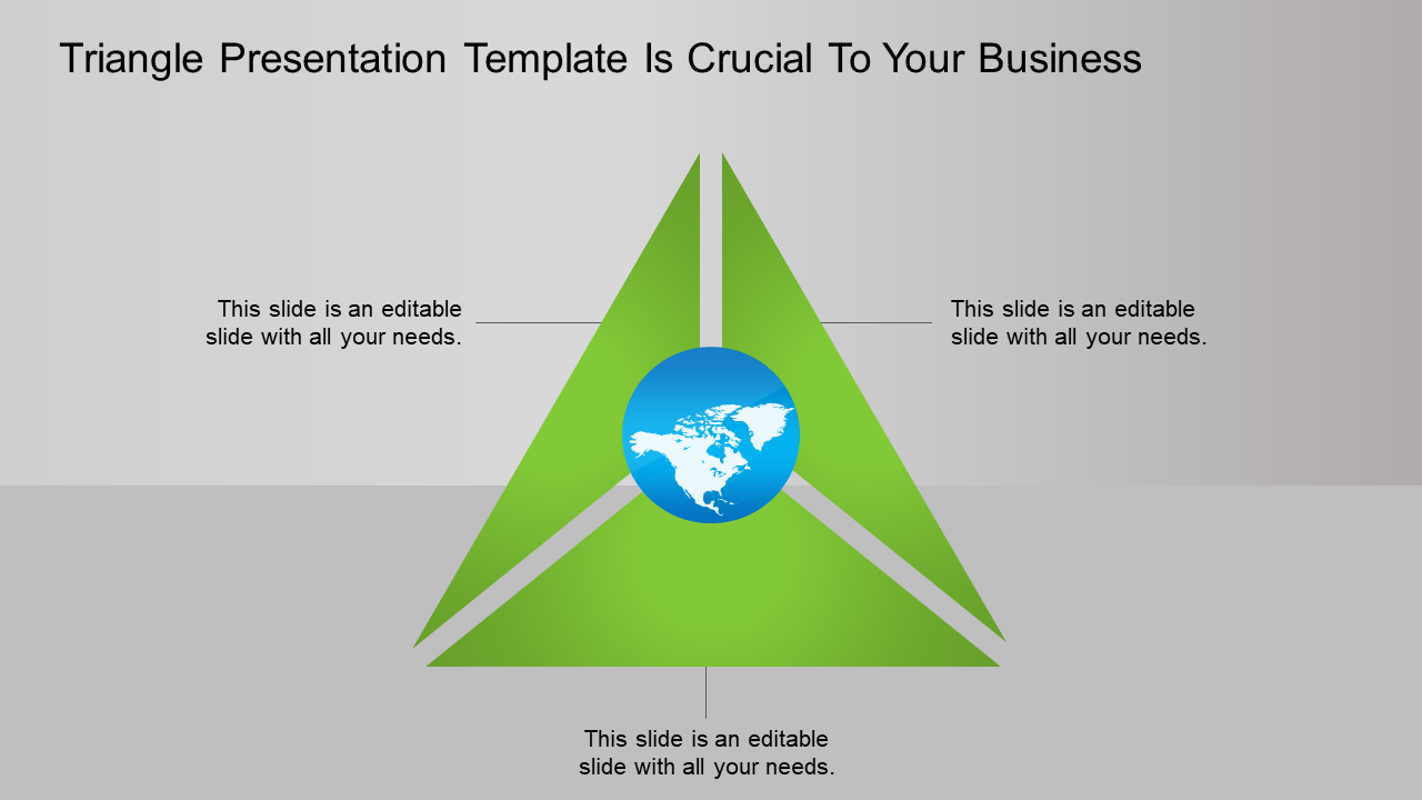 triangle presentation template-green